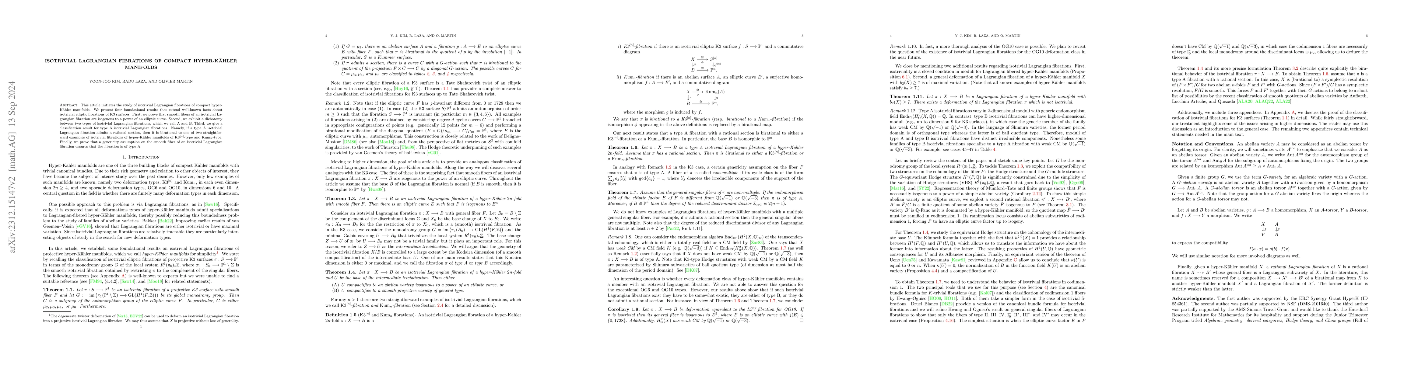 Thumbnail for Isotrivial Lagrangian fibrations of compact hyper-K\"ahler manifolds