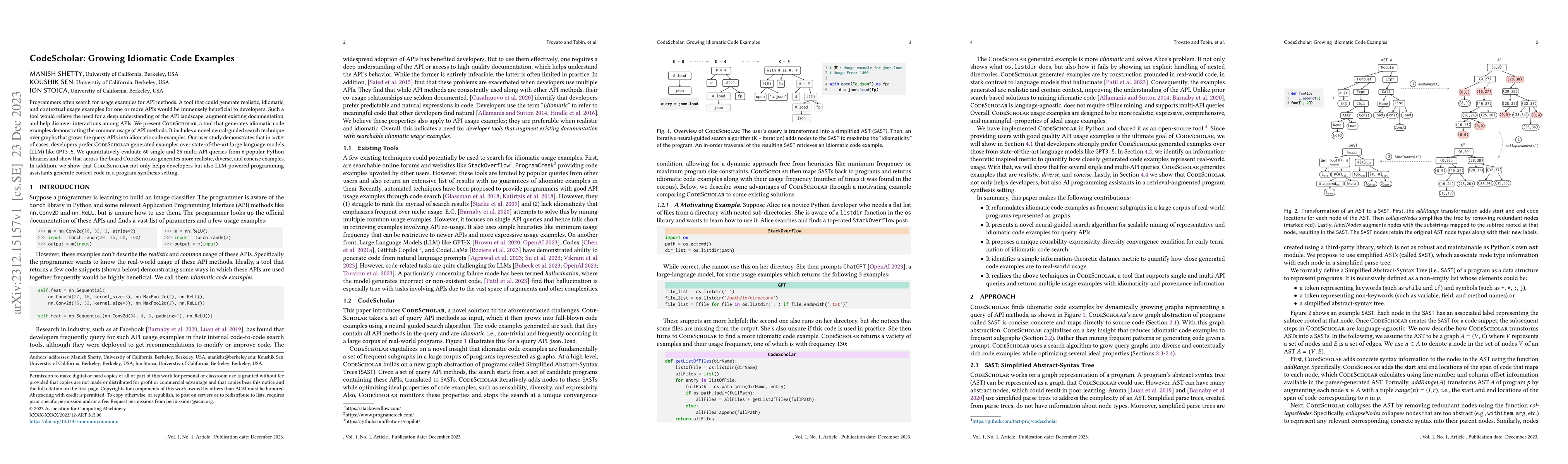Thumbnail for CodeScholar: Growing Idiomatic Code Examples