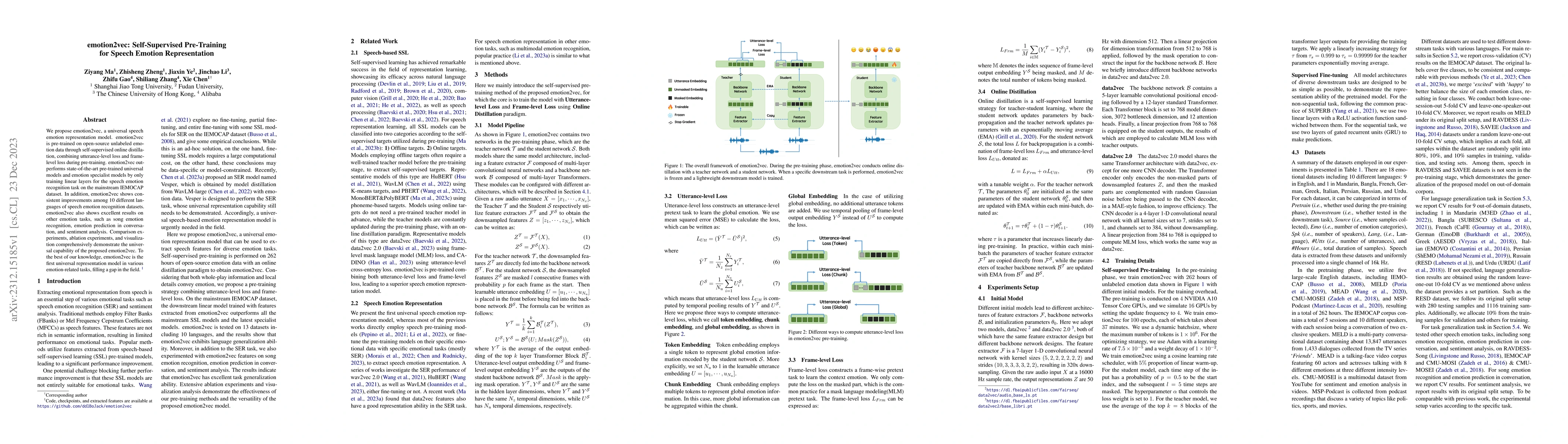 Thumbnail for emotion2vec: Self-Supervised Pre-Training for Speech Emotion
  Representation
