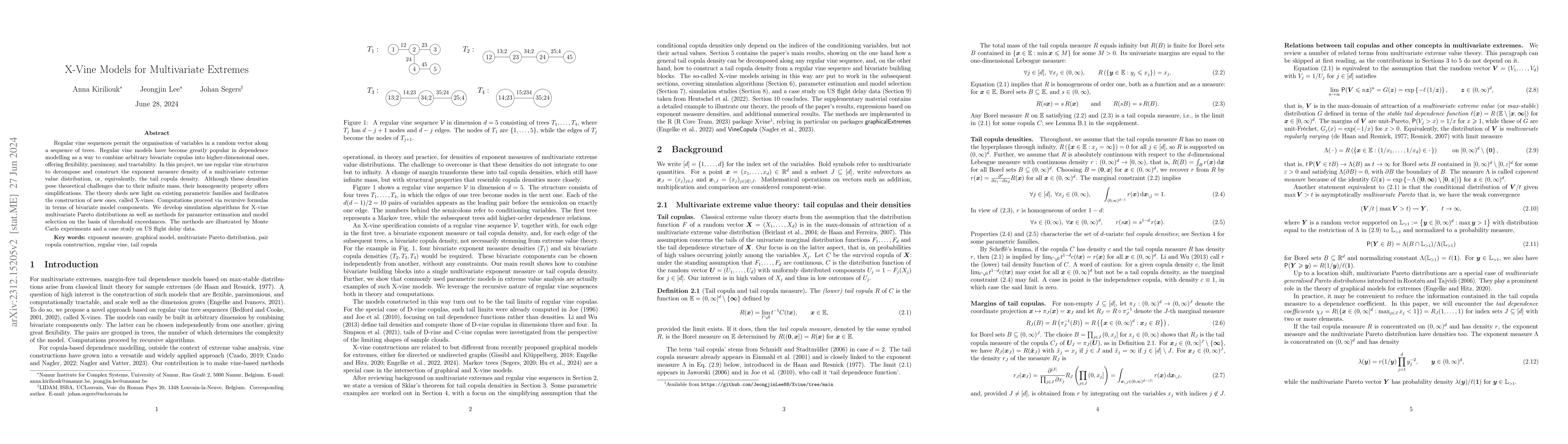Thumbnail for X-Vine Models for Multivariate Extremes