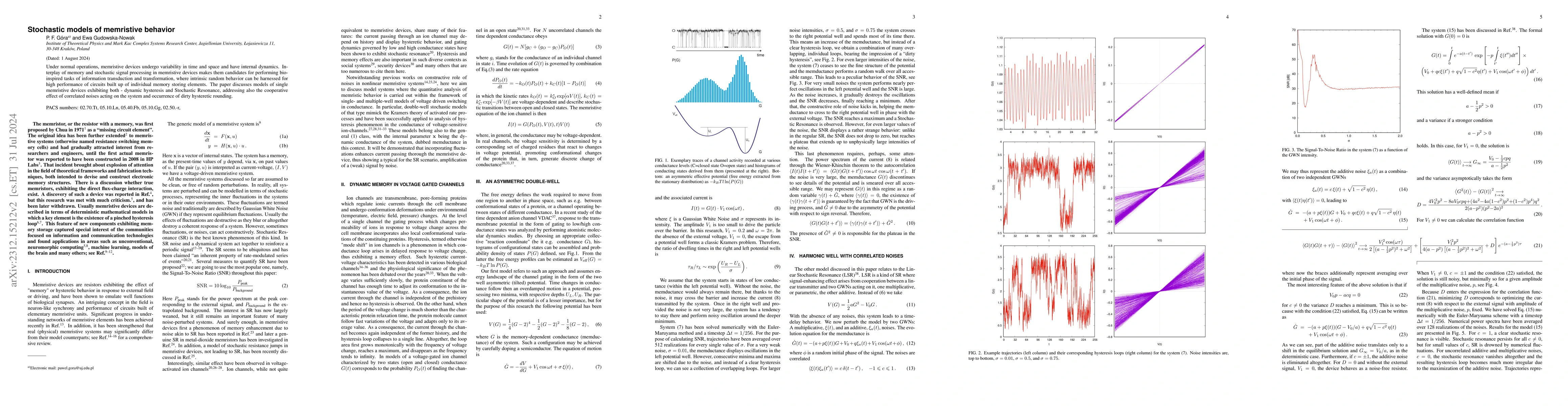 Thumbnail for Stochastic models of memristive behavior