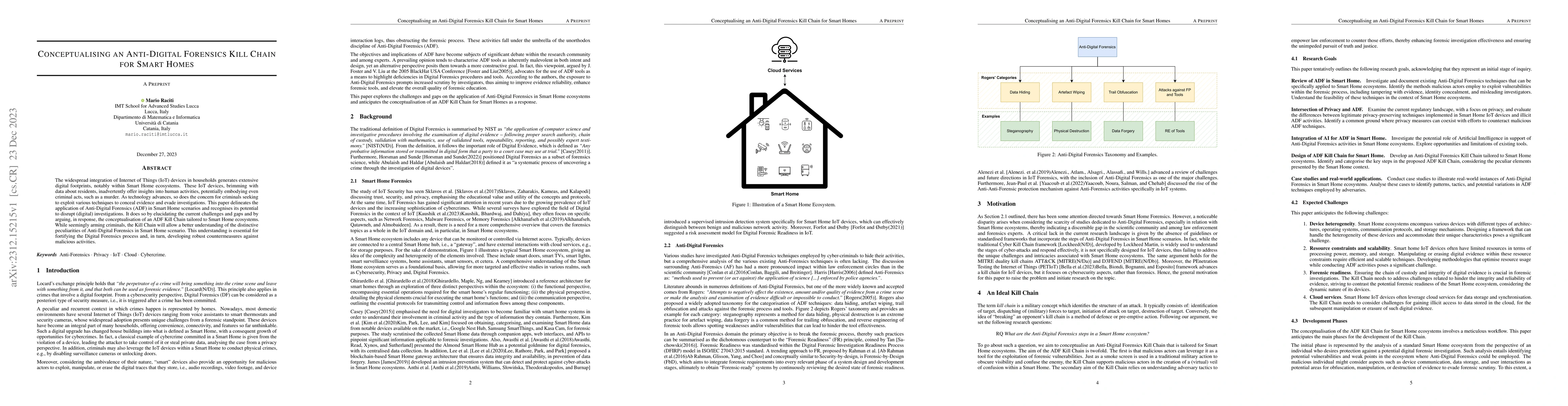 Thumbnail for Conceptualising an Anti-Digital Forensics Kill Chain for Smart Homes