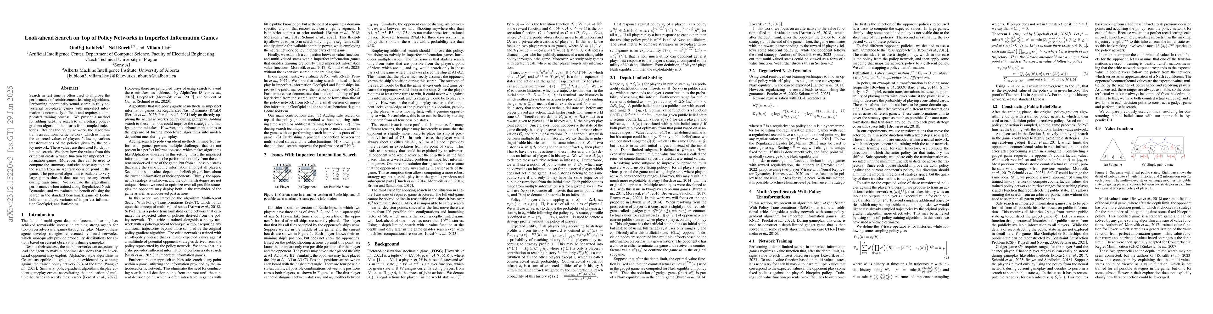 Thumbnail for Look-ahead Search on Top of Policy Networks in Imperfect Information
  Games