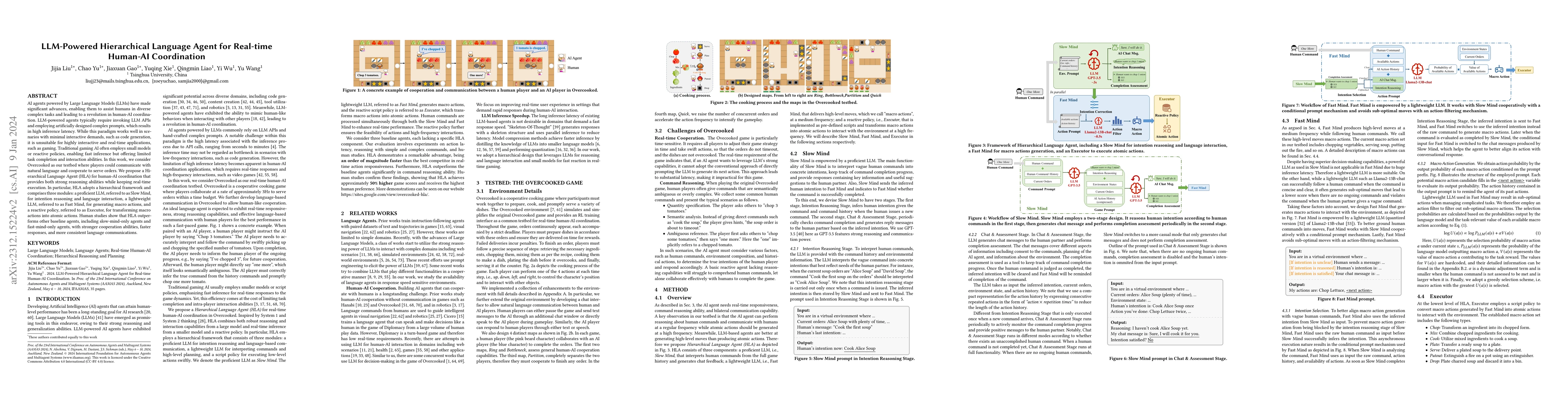 Thumbnail for LLM-Powered Hierarchical Language Agent for Real-time Human-AI
  Coordination