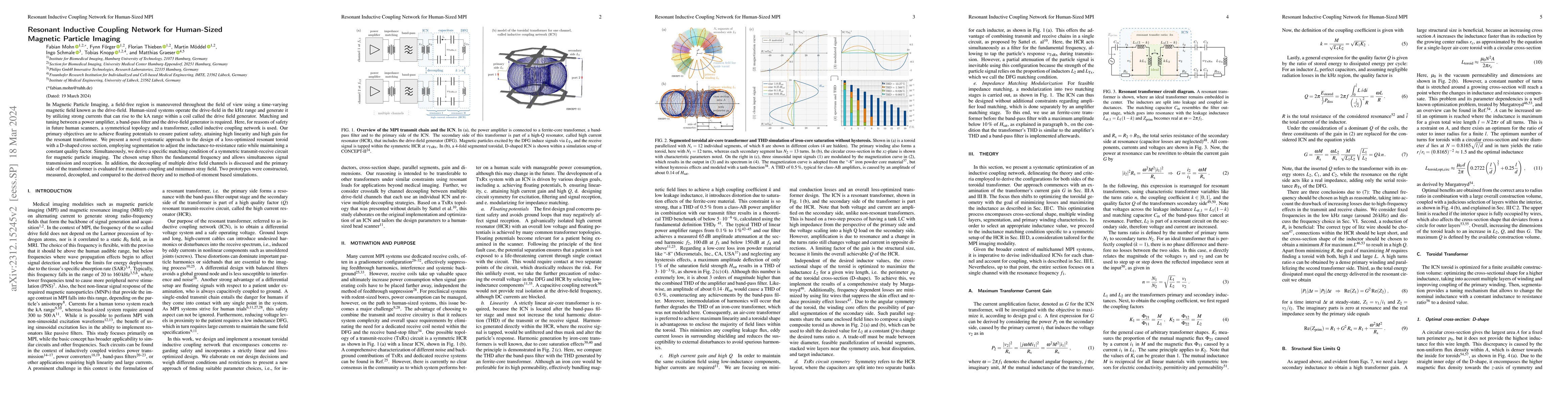 Thumbnail for Resonant Inductive Coupling Network for Human-Sized Magnetic Particle
  Imaging