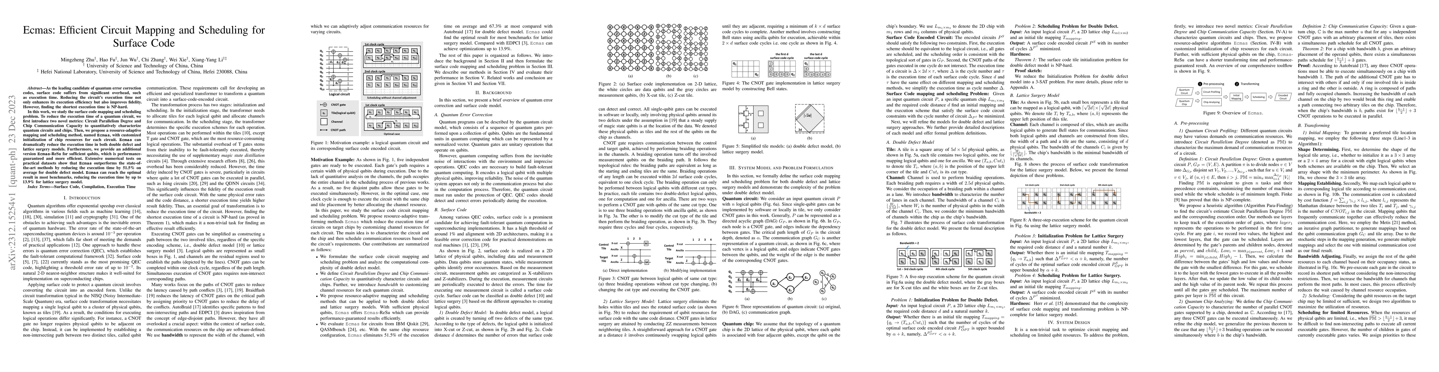 Thumbnail for Ecmas: Efficient Circuit Mapping and Scheduling for Surface Code
