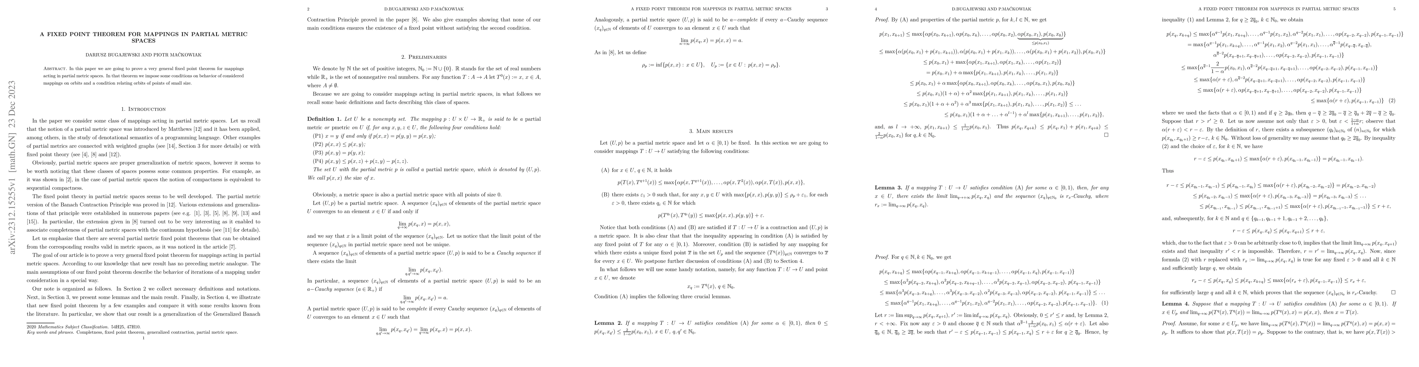 Thumbnail for A fixed point theorem for mappings in partial metric spaces