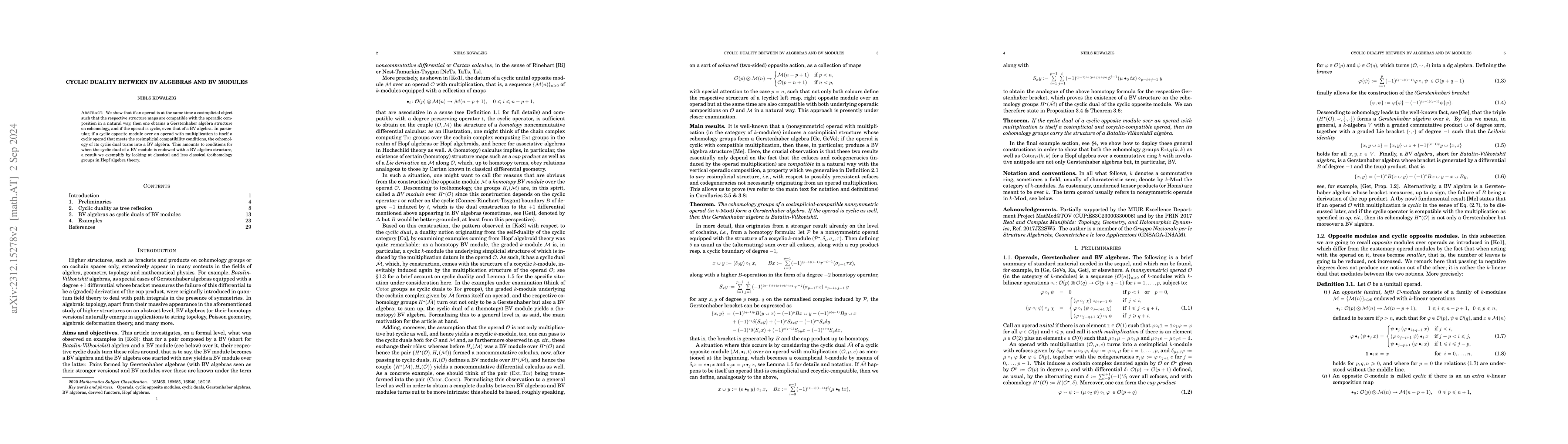 Thumbnail for Cyclic duality between BV algebras and BV modules