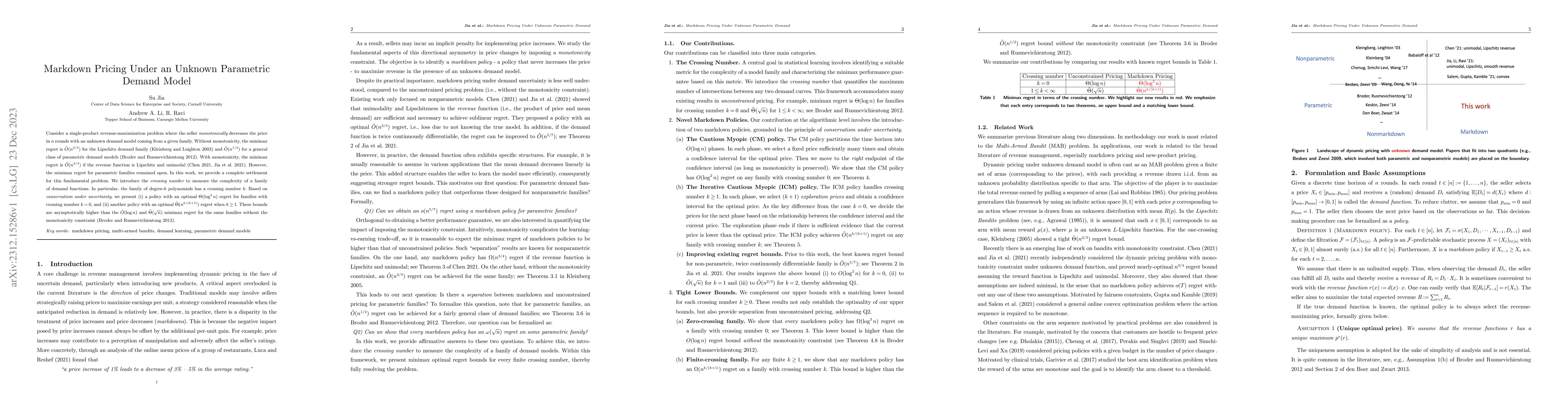 Thumbnail for Markdown Pricing Under an Unknown Parametric Demand Model