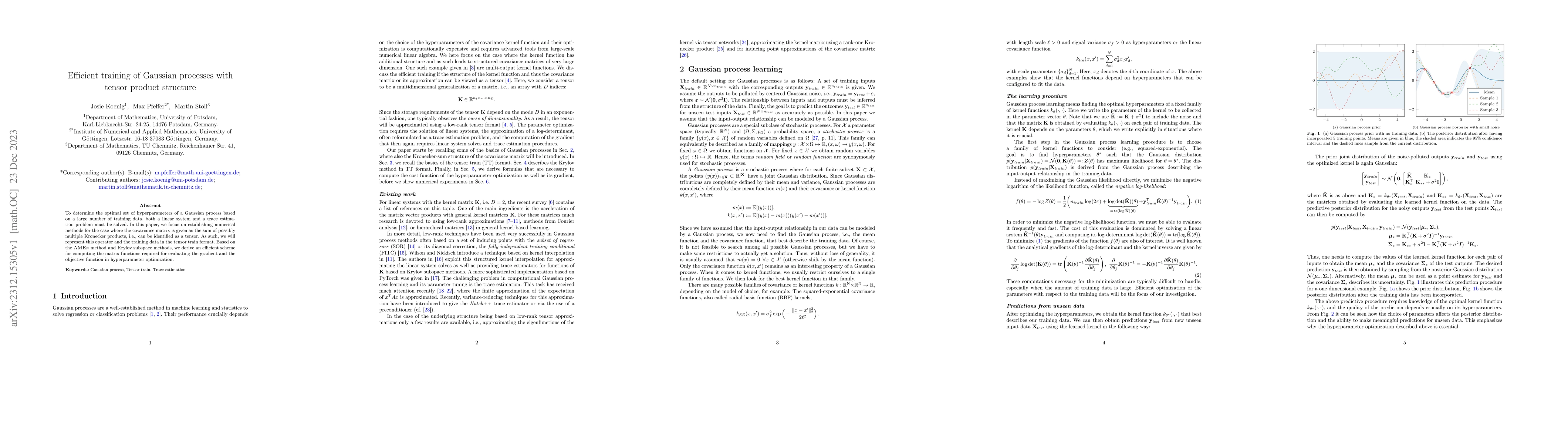 Thumbnail for Efficient training of Gaussian processes with tensor product structure