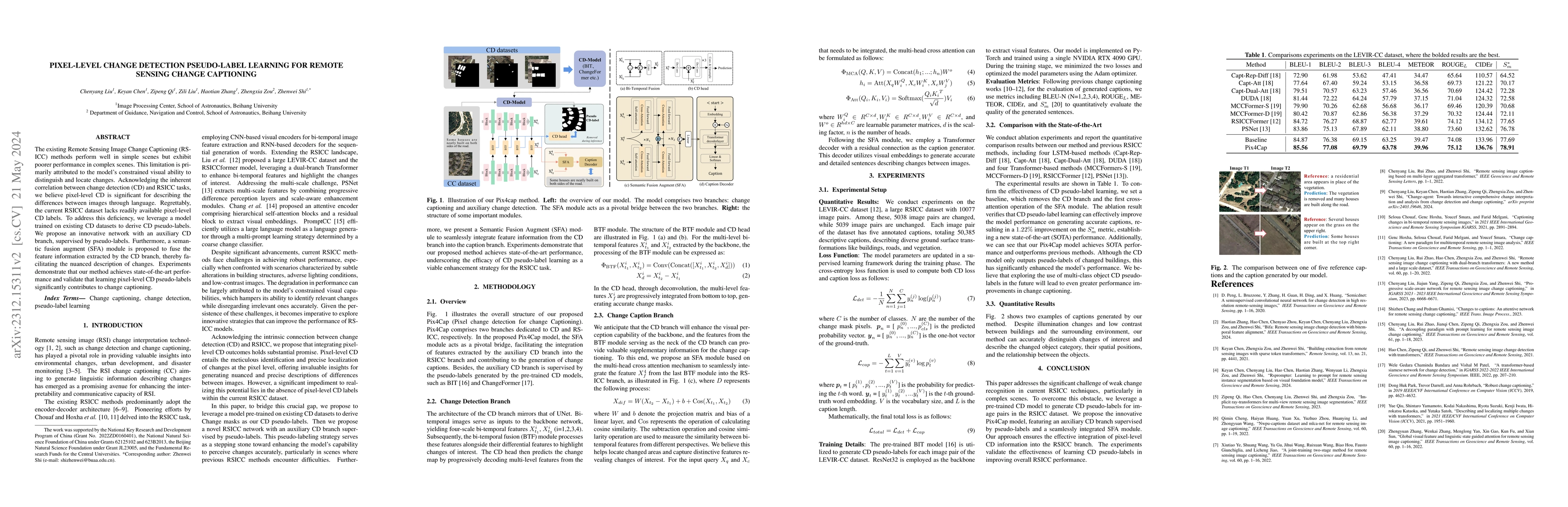 Thumbnail for Pixel-Level Change Detection Pseudo-Label Learning for Remote Sensing
  Change Captioning