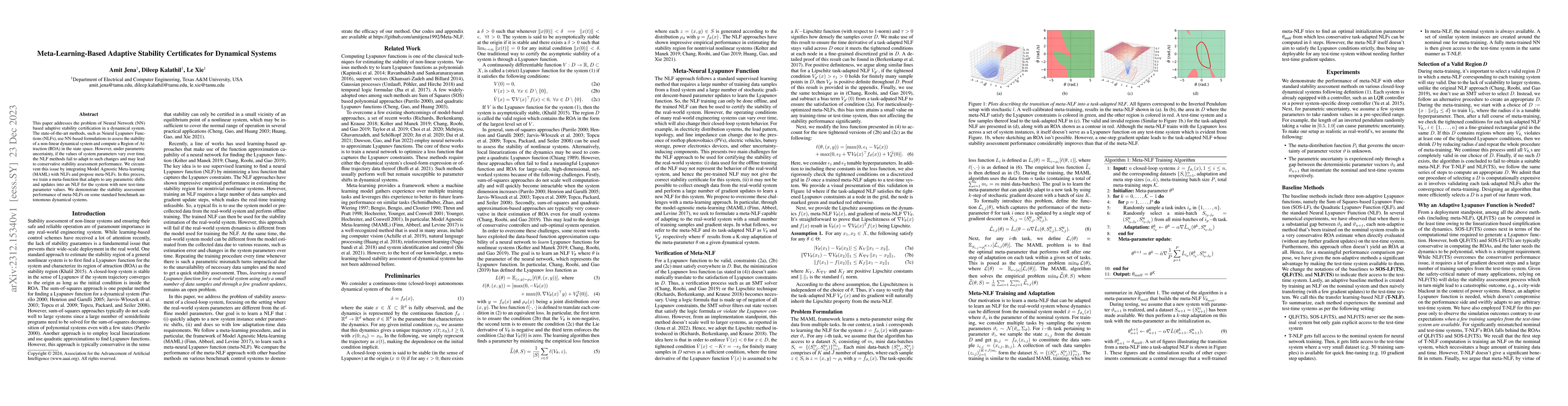 Thumbnail for Meta-Learning-Based Adaptive Stability Certificates for Dynamical
  Systems