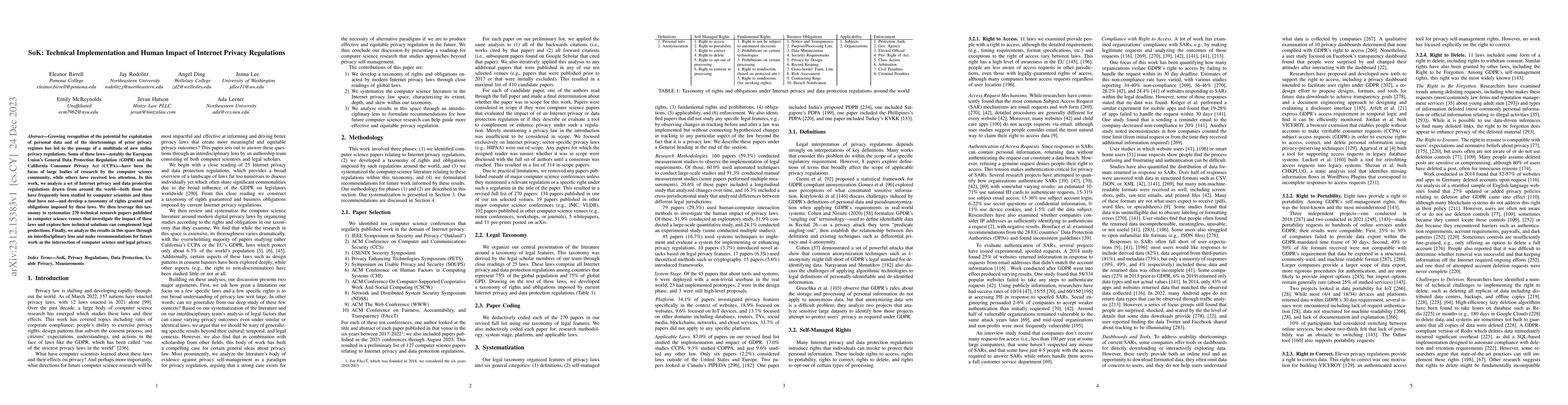 Thumbnail for SoK: Technical Implementation and Human Impact of Internet Privacy
  Regulations