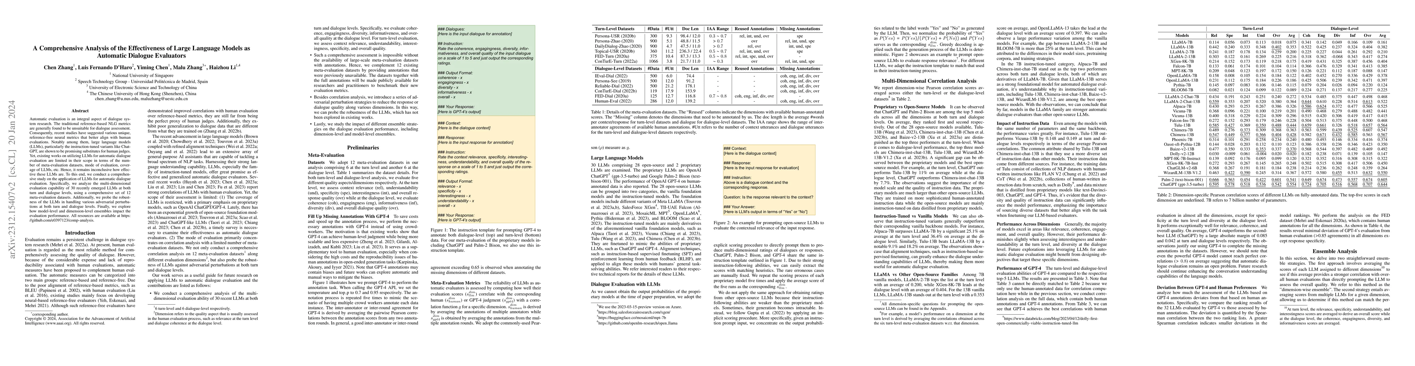 Thumbnail for A Comprehensive Analysis of the Effectiveness of Large Language Models
  as Automatic Dialogue Evaluators