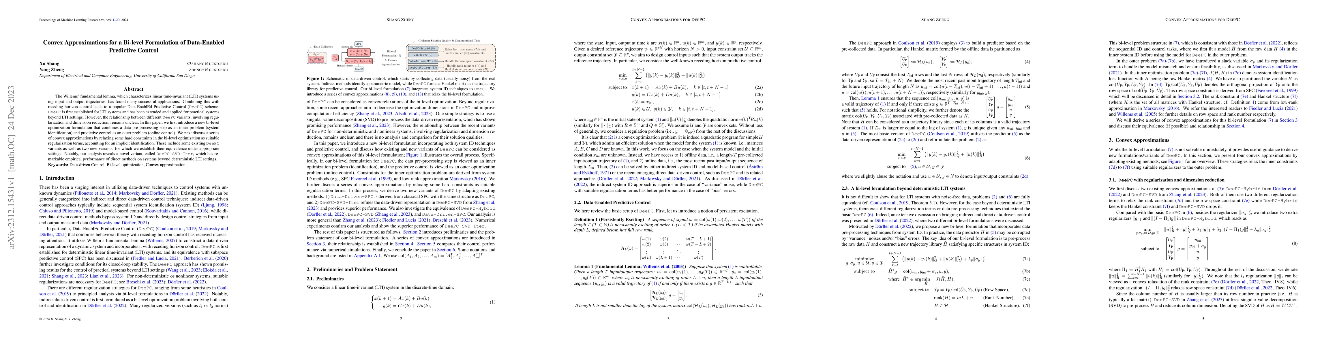 Thumbnail for Convex Approximations for a Bi-level Formulation of Data-Enabled
  Predictive Control