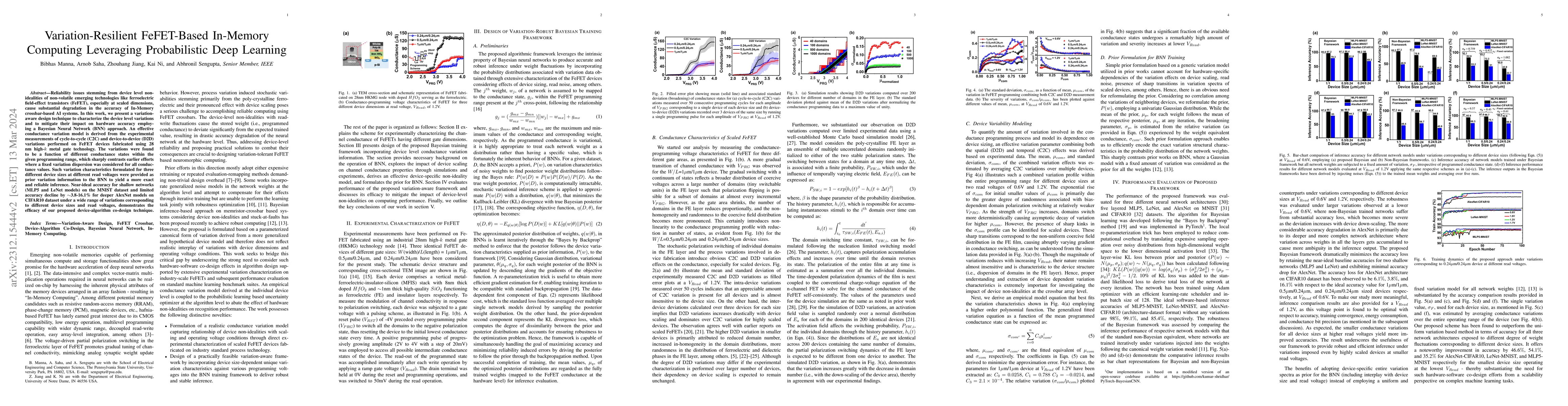 Thumbnail for Variation-Resilient FeFET-Based In-Memory Computing Leveraging
  Probabilistic Deep Learning