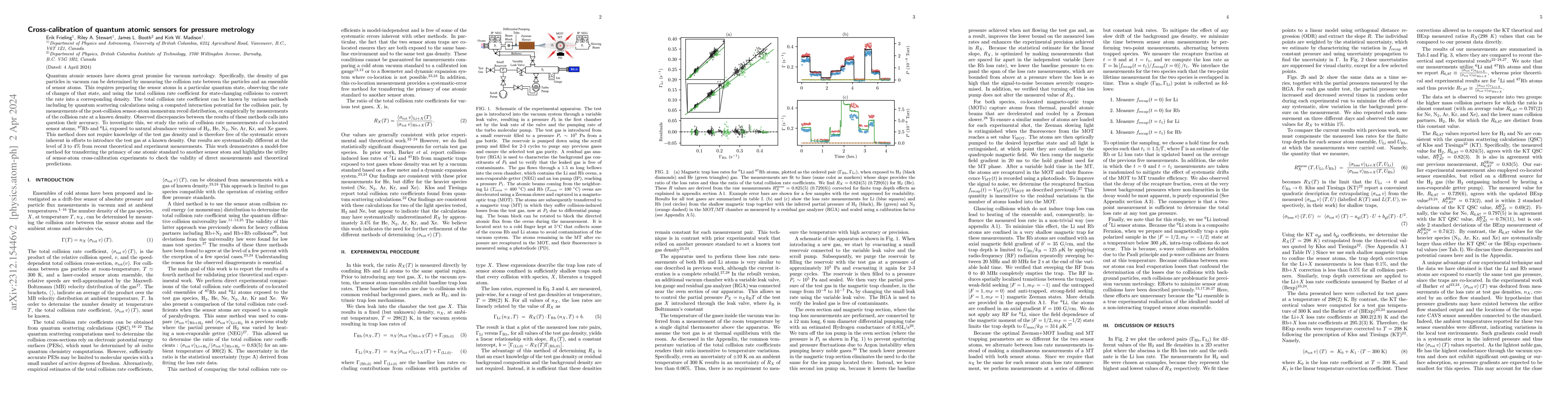 Thumbnail for Cross-calibration of atomic sensors for pressure metrology