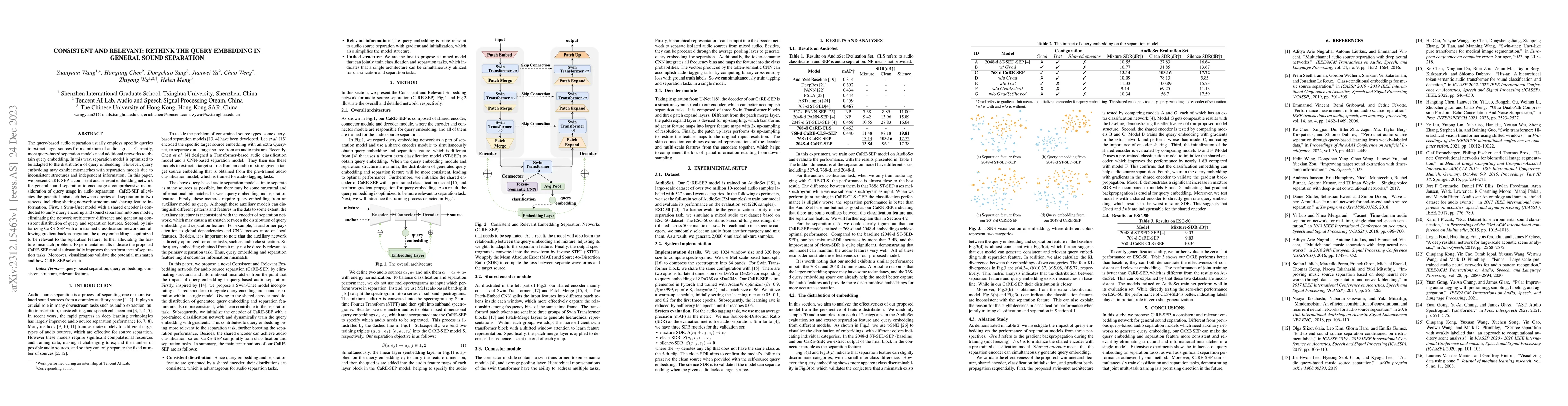 Thumbnail for Consistent and Relevant: Rethink the Query Embedding in General Sound
  Separation