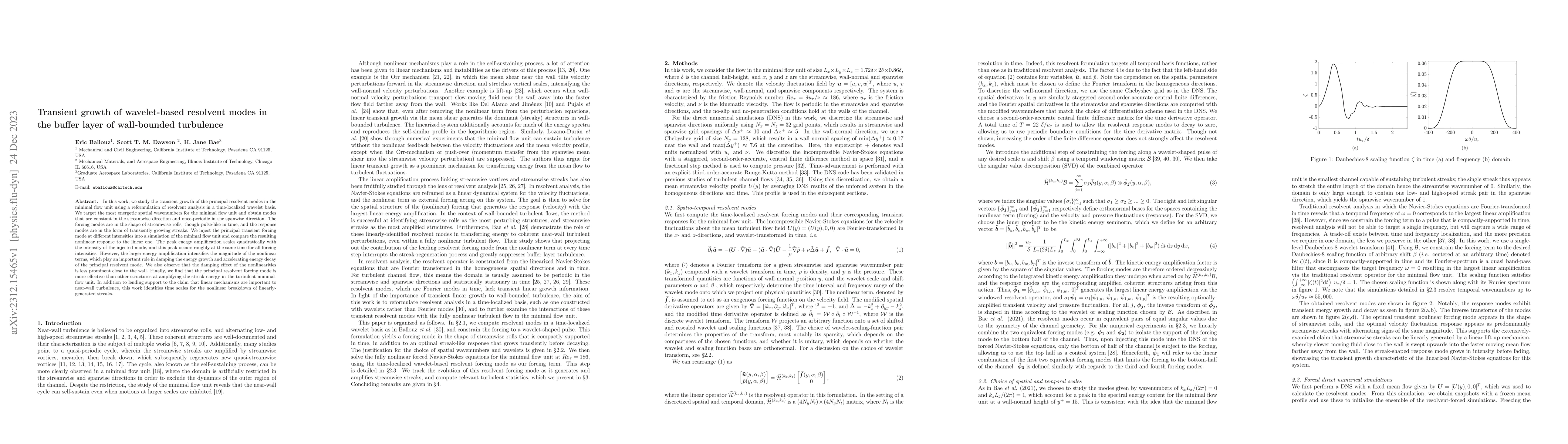 Thumbnail for Transient growth of wavelet-based resolvent modes in the buffer layer of
  wall-bounded turbulence