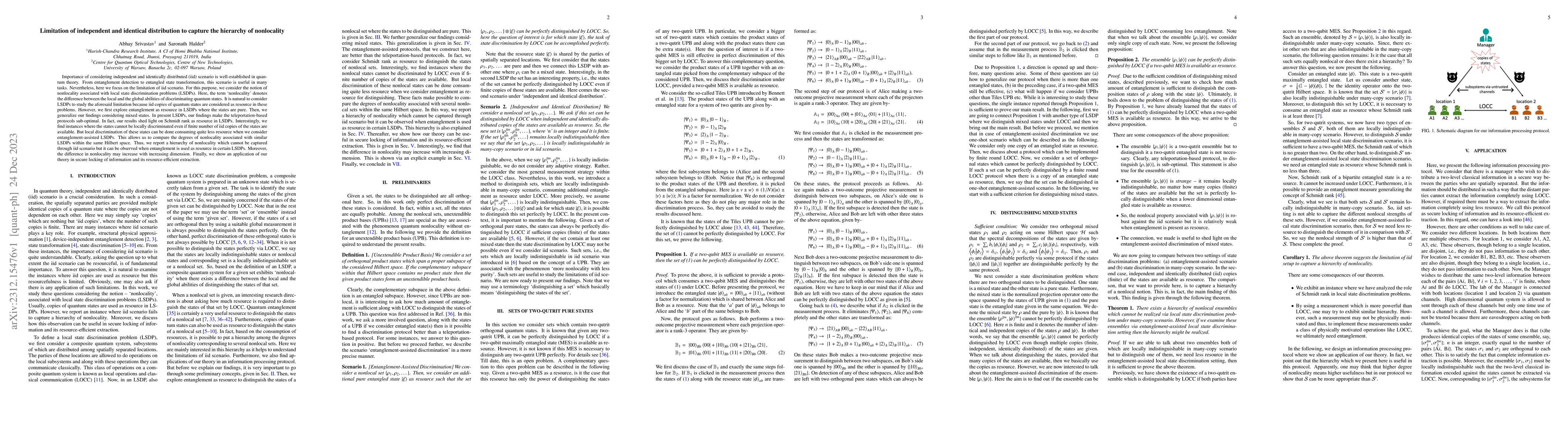 Thumbnail for Limitation of independent and identical distribution to capture the
  hierarchy of nonlocality