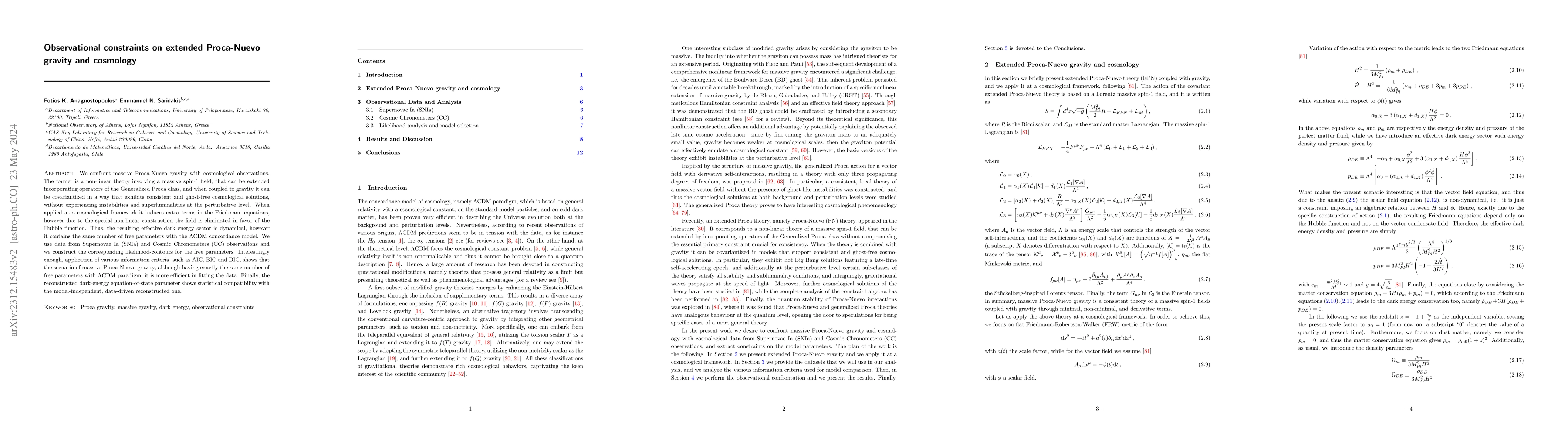 Thumbnail for Observational constraints on extended Proca-Nuevo gravity and cosmology