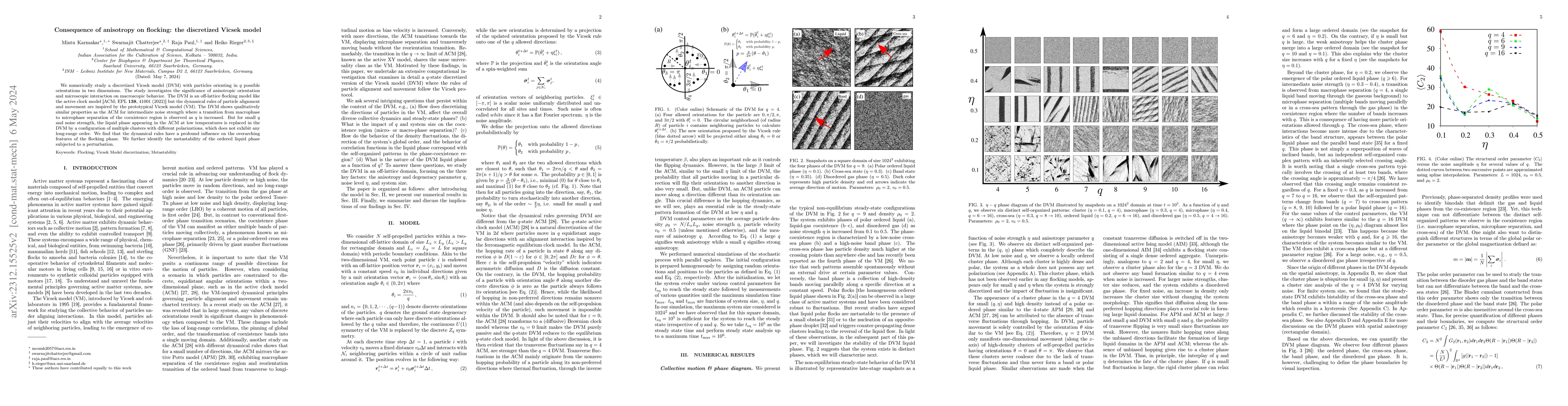Thumbnail for Consequence of anisotropy on flocking: the discretized Vicsek model