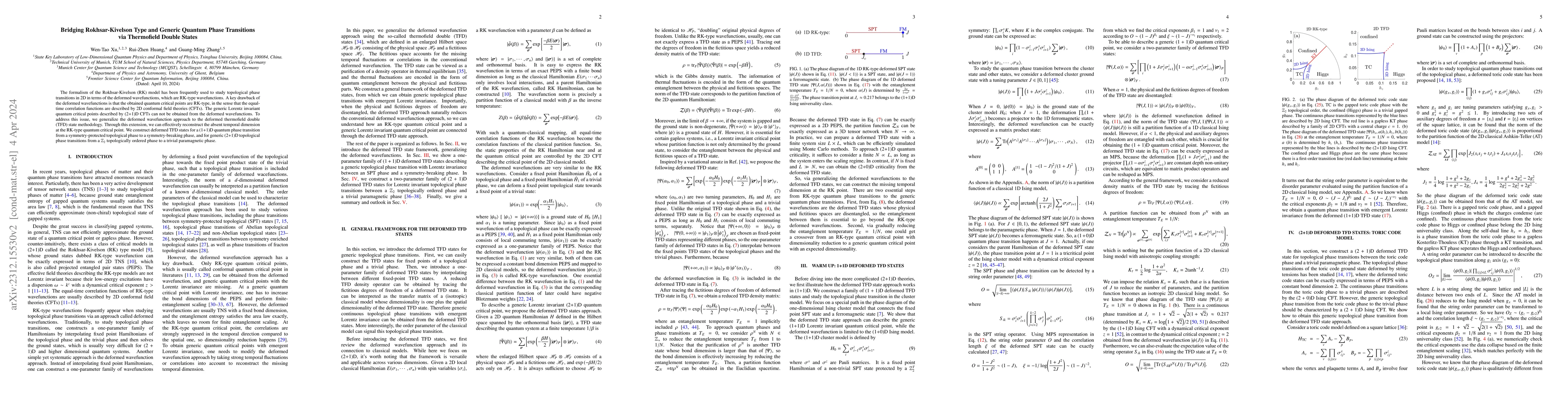 Thumbnail for Bridging Rokhsar-Kivelson Type and Generic Quantum Phase Transitions via
  Thermofield Double States