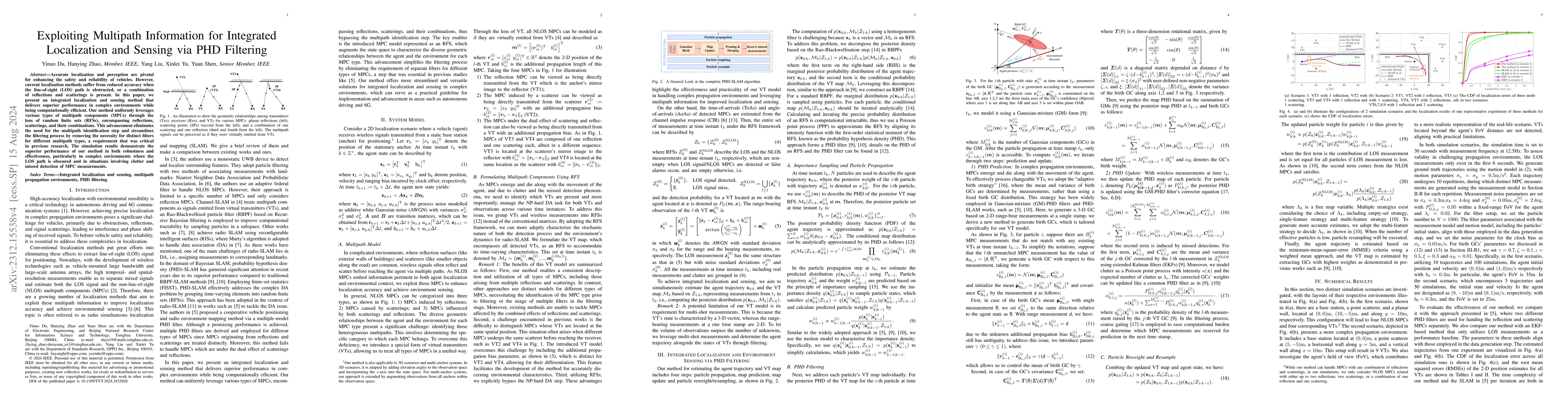 Thumbnail for Exploiting Multipath Information for Integrated Localization and Sensing
  via PHD Filtering