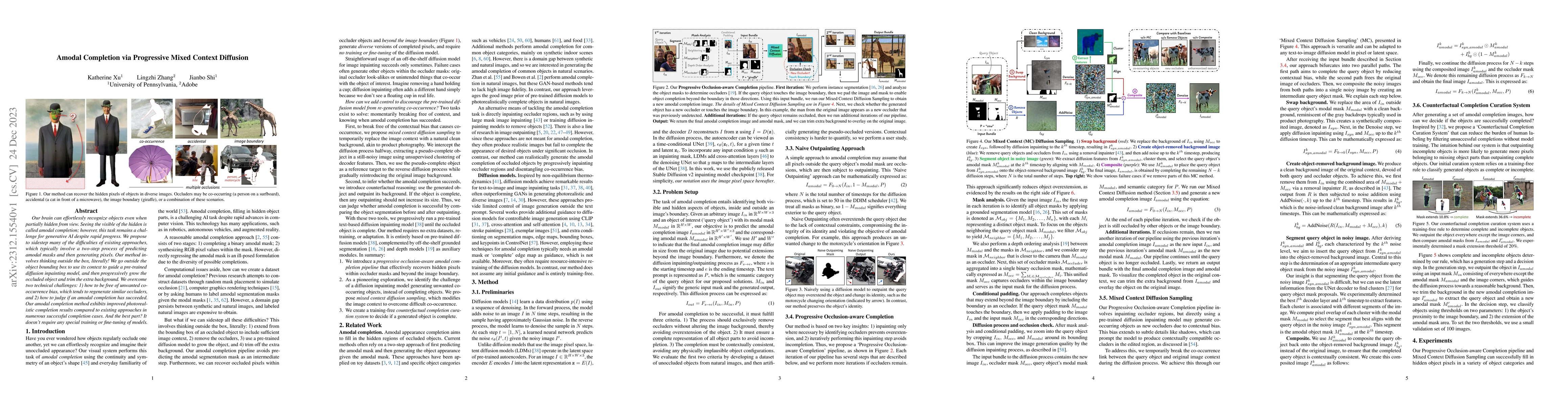 Thumbnail for Amodal Completion via Progressive Mixed Context Diffusion