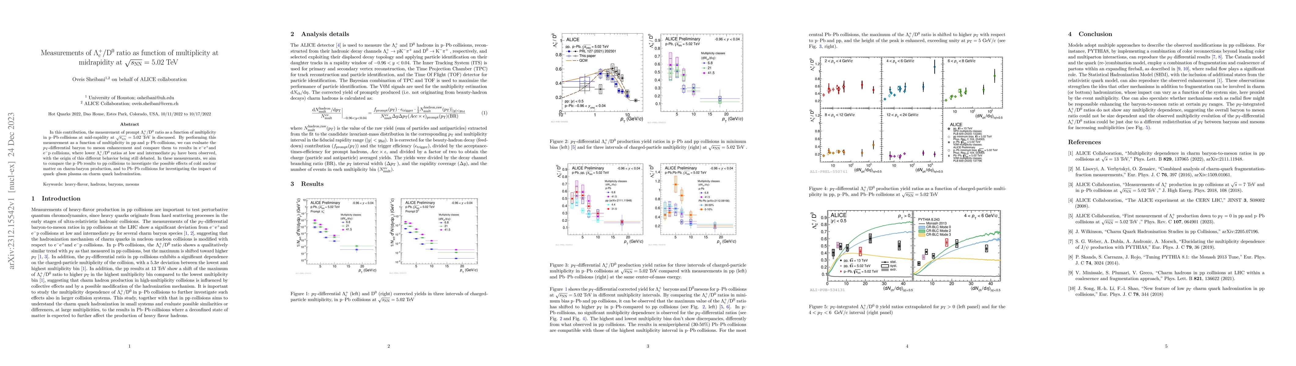 Thumbnail for Measurements of ${\Lambda_{\rm c}^+\rm /D^0}$ ratio as a function of
  multiplicity at midrapidity at $ \sqrt{s_{\text{NN}}} = 5.02\; \text{TeV}$