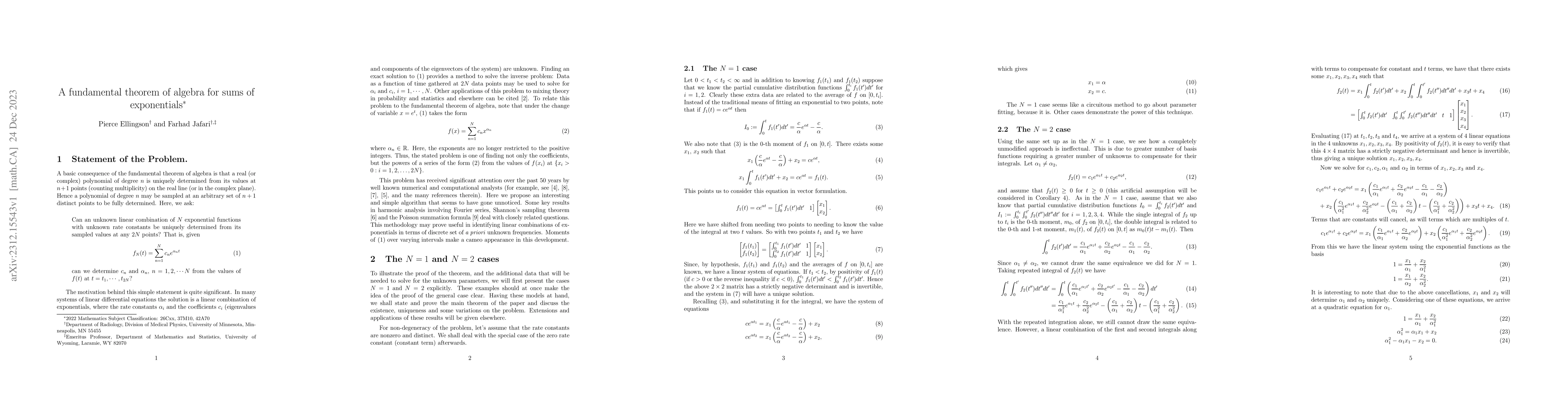 Thumbnail for A fundamental theorem of algebra for sums of exponentials