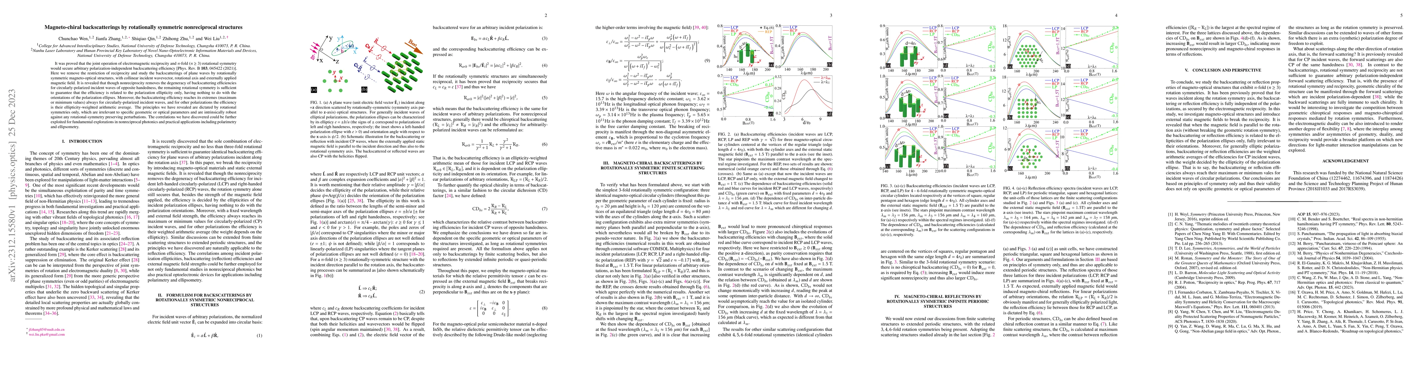 Thumbnail for Magneto-chiral backscatterings by rotationally symmetric nonreciprocal
  structures