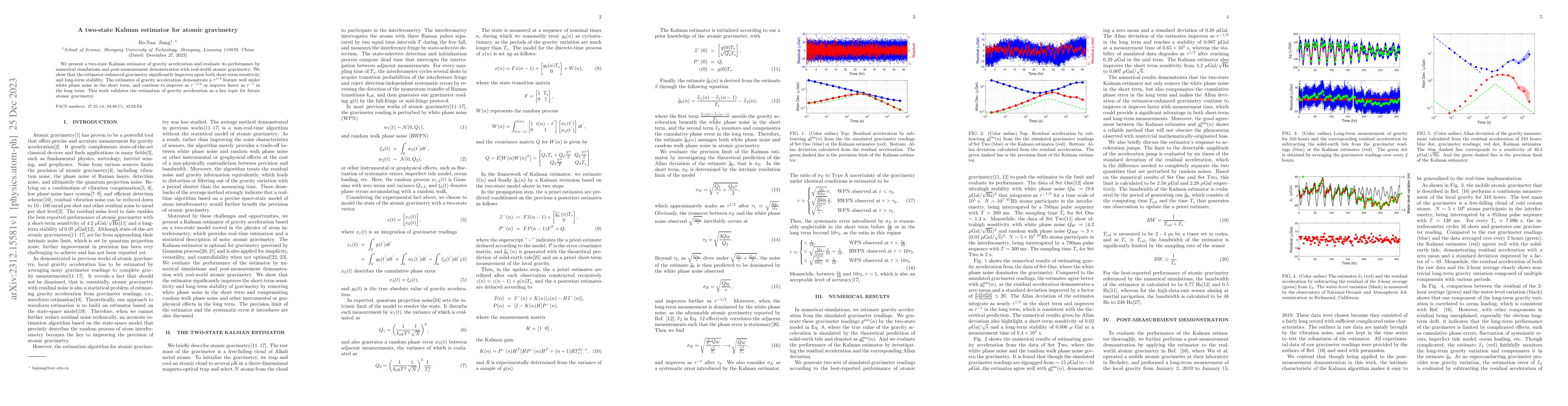 Thumbnail for A two-state Kalman estimator for atomic gravimetry