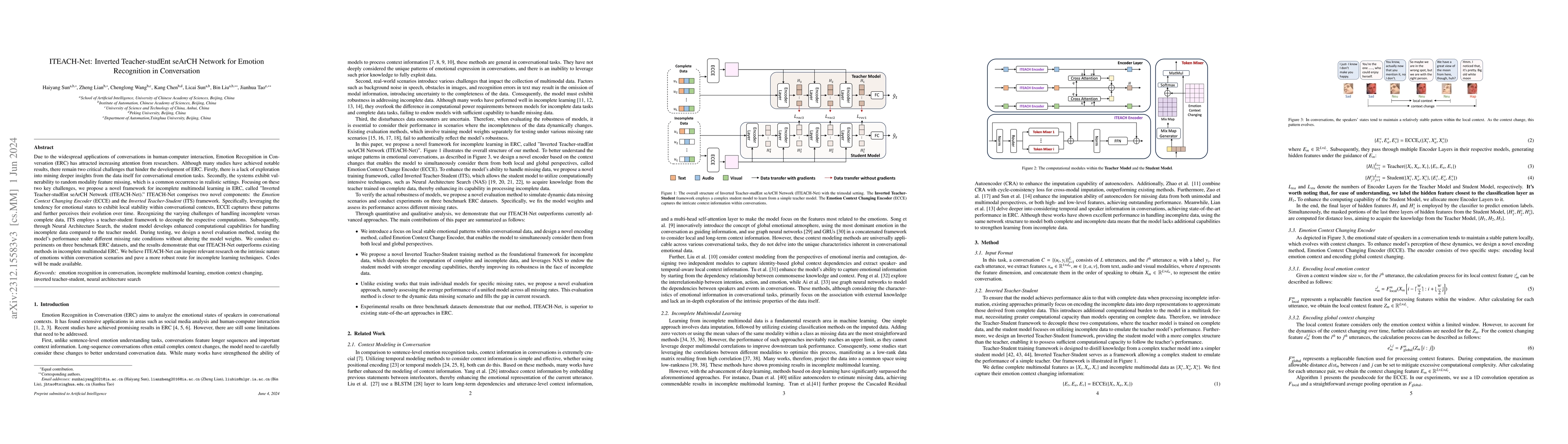 Thumbnail for ITEACH-Net: Inverted Teacher-studEnt seArCH Network for Emotion
  Recognition in Conversation