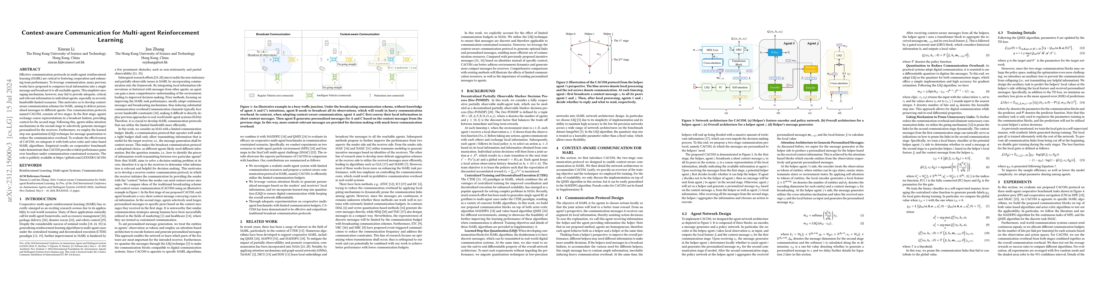 Thumbnail for Context-aware Communication for Multi-agent Reinforcement Learning