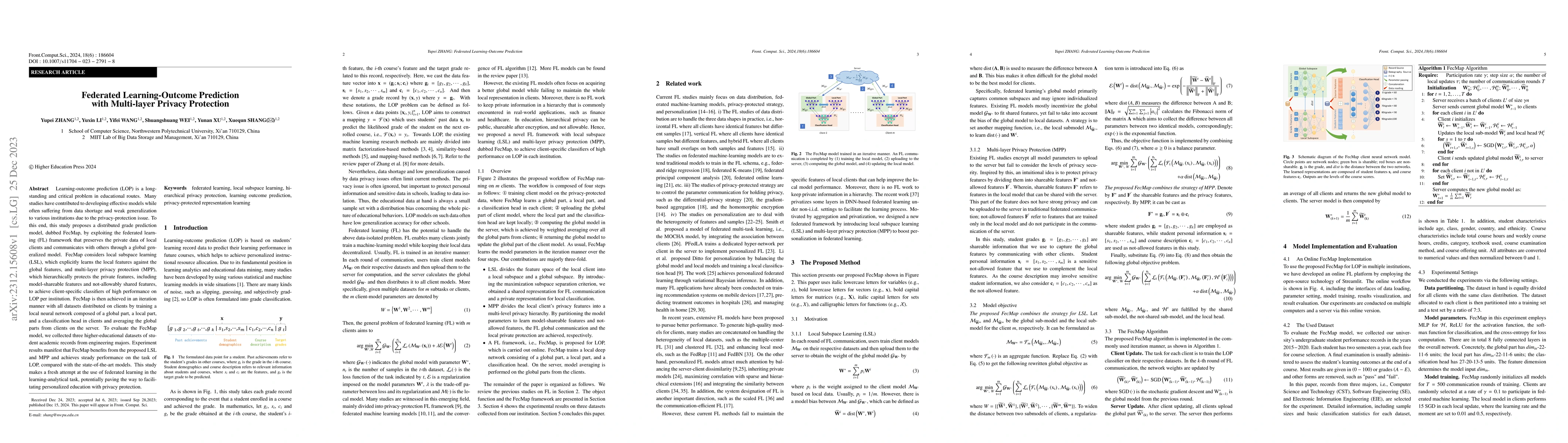 Thumbnail for Federated learning-outcome prediction with multi-layer privacy
  protection