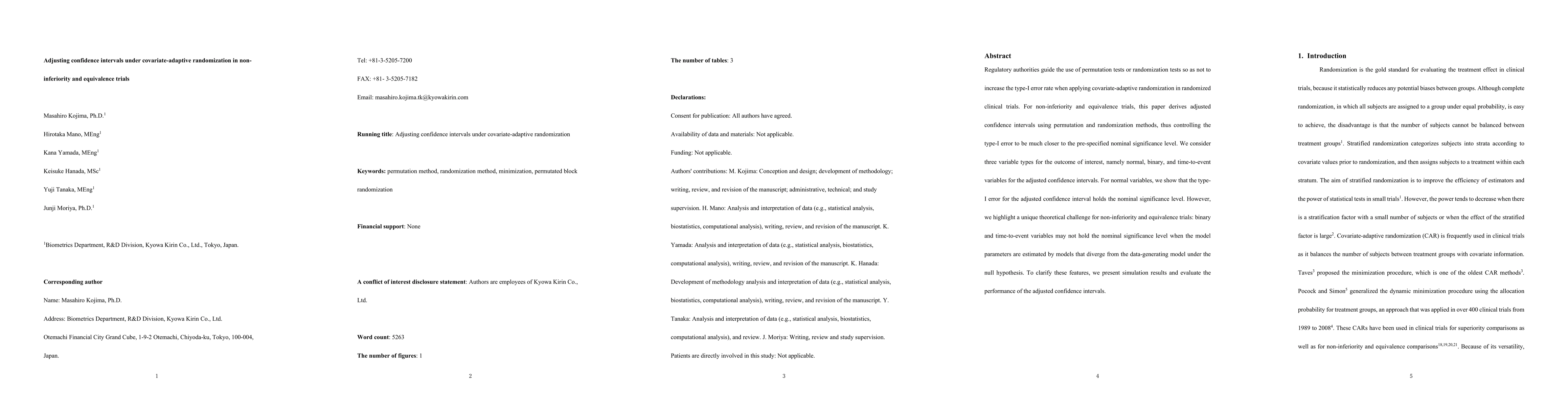 Thumbnail for Adjusting confidence intervals under covariate-adaptive randomization in
  non-inferiority and equivalence trials