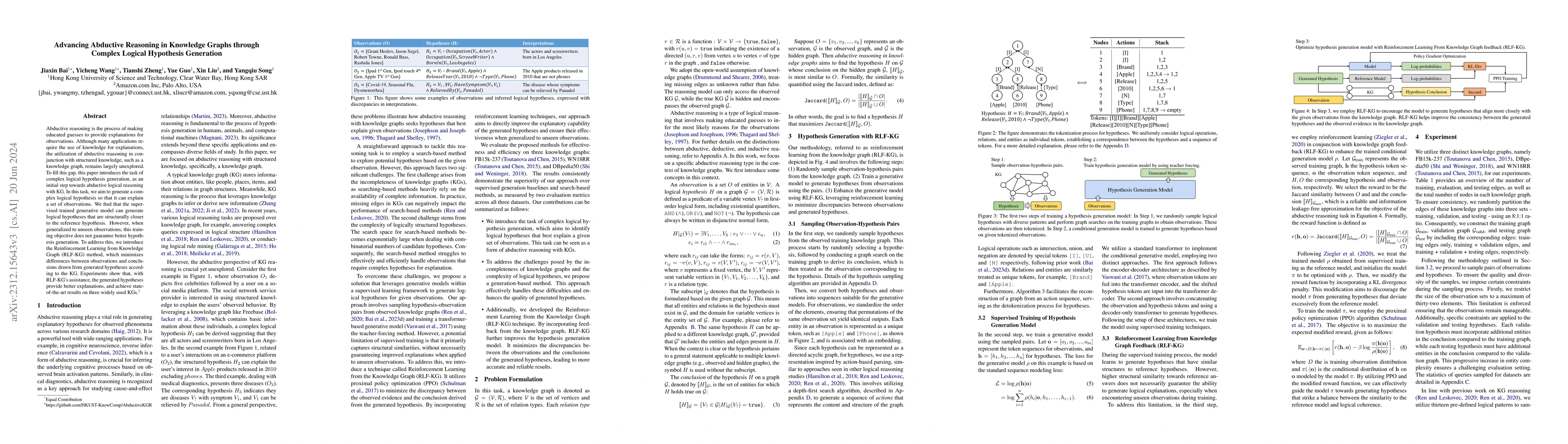 Thumbnail for Advancing Abductive Reasoning in Knowledge Graphs through Complex
  Logical Hypothesis Generation