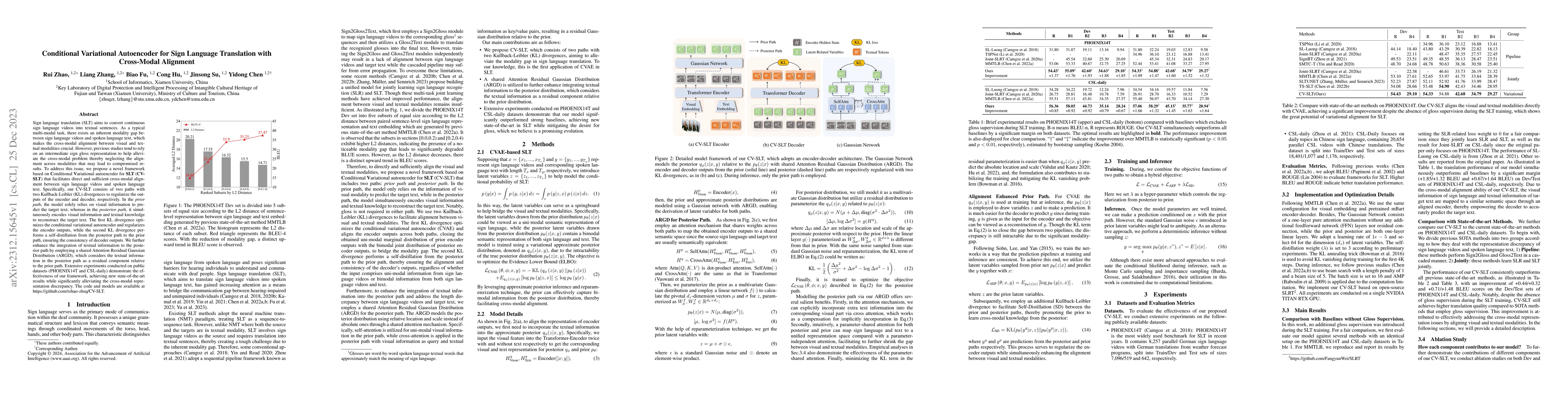 Thumbnail for Conditional Variational Autoencoder for Sign Language Translation with
  Cross-Modal Alignment