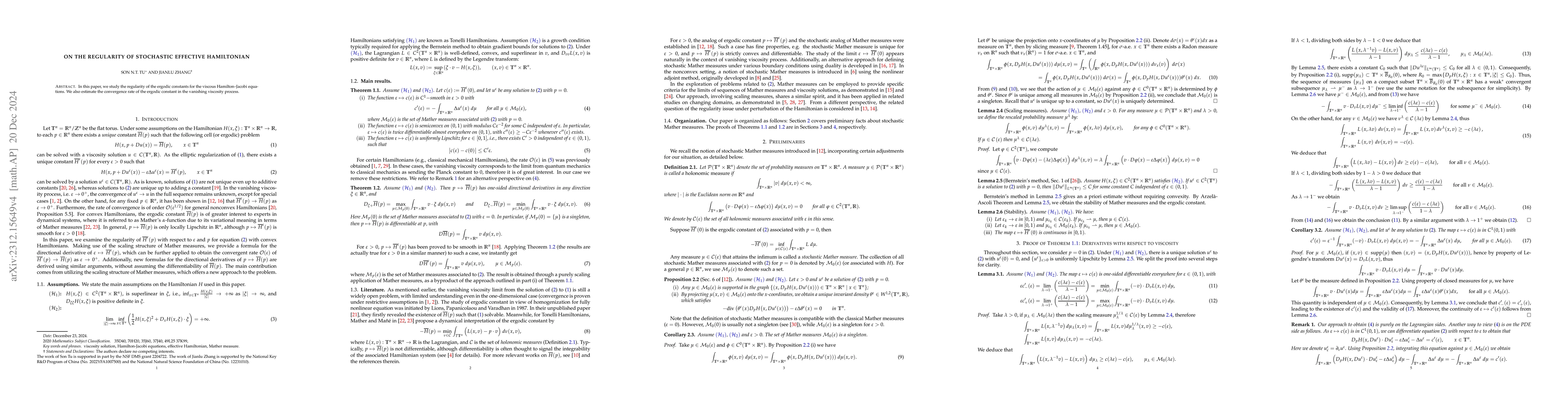 Thumbnail for On the regularity of stochastic effective Hamiltonian