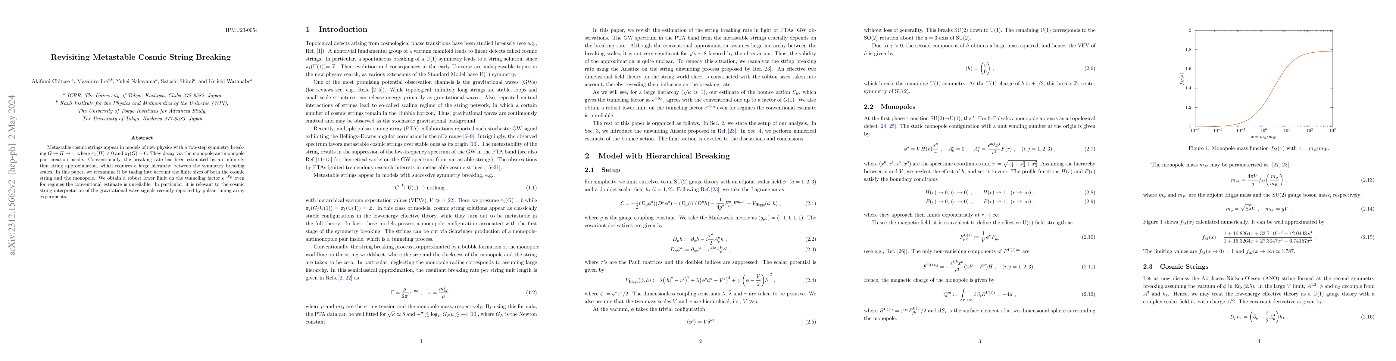 Thumbnail for Revisiting Metastable Cosmic String Breaking
