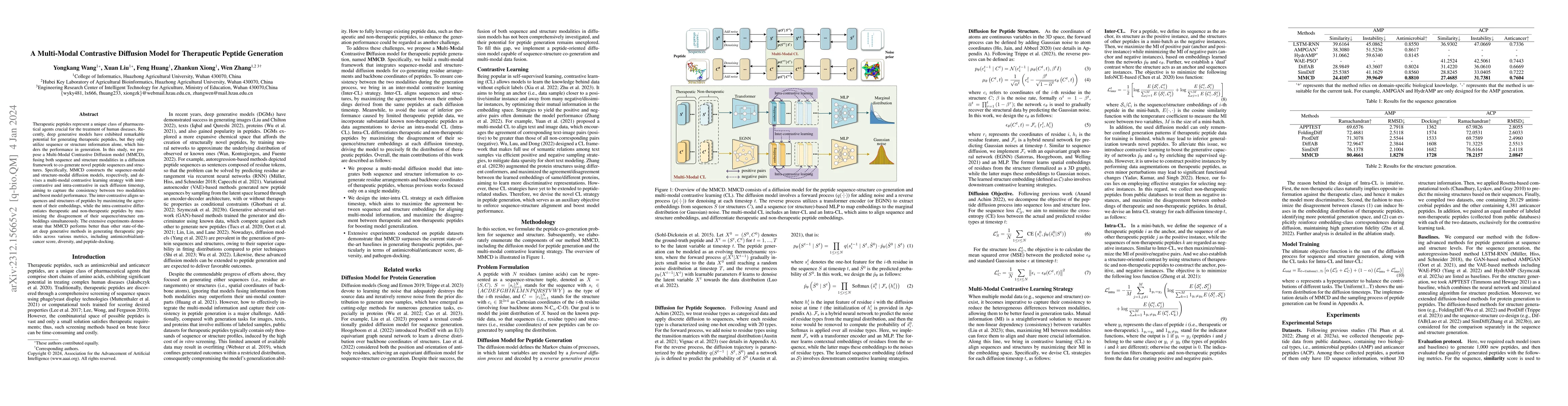 Thumbnail for A Multi-Modal Contrastive Diffusion Model for Therapeutic Peptide
  Generation
