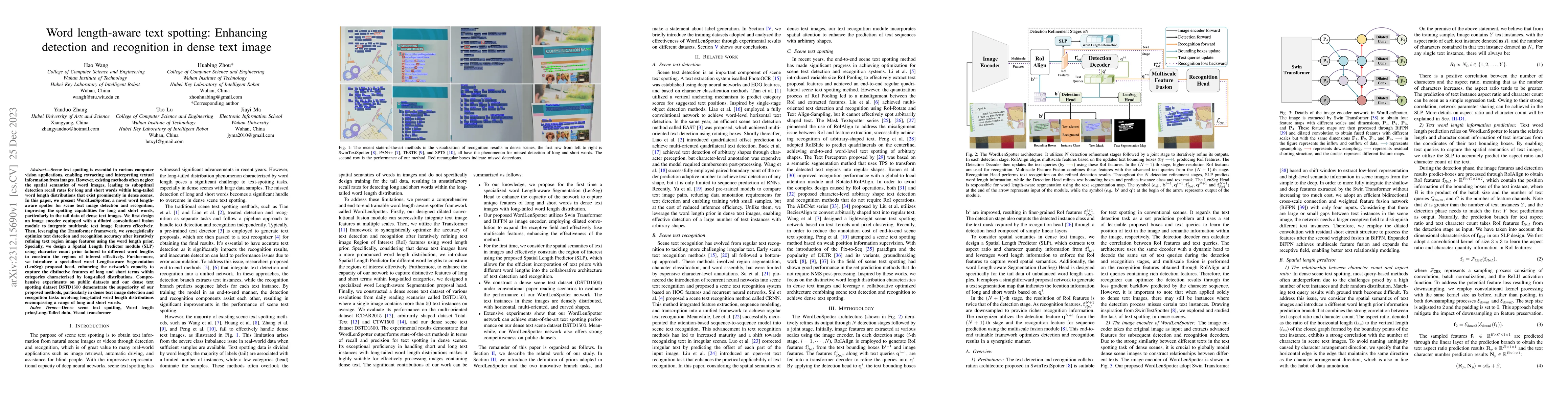 Thumbnail for Word length-aware text spotting: Enhancing detection and recognition in
  dense text image