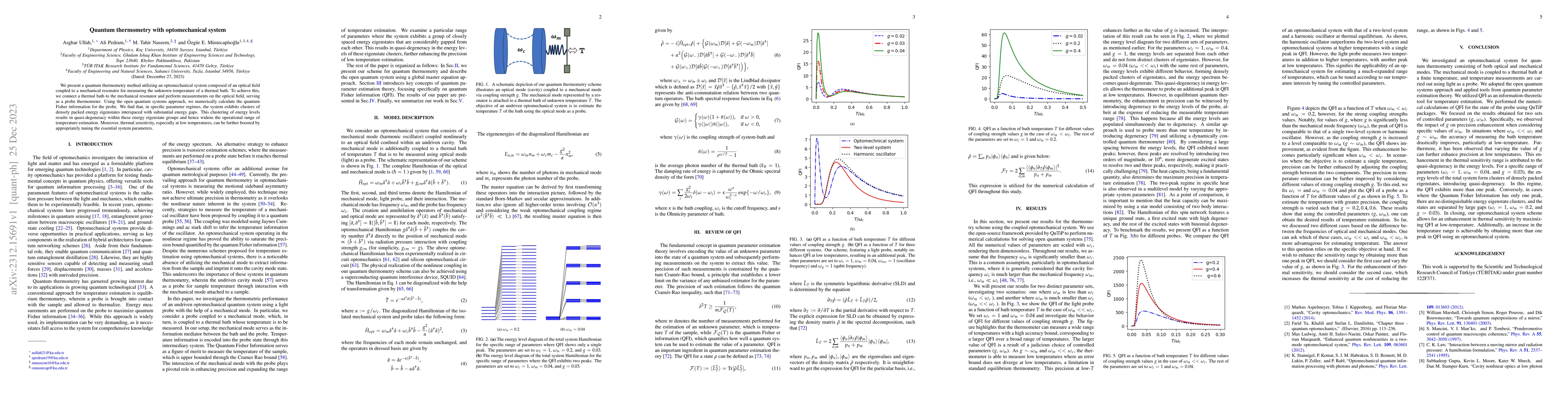 Thumbnail for Quantum thermometry with an optomechanical system
