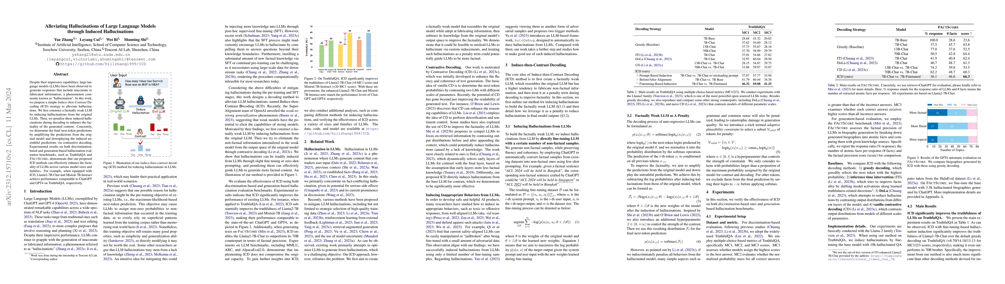 Thumbnail for Alleviating Hallucinations of Large Language Models through Induced
  Hallucinations
