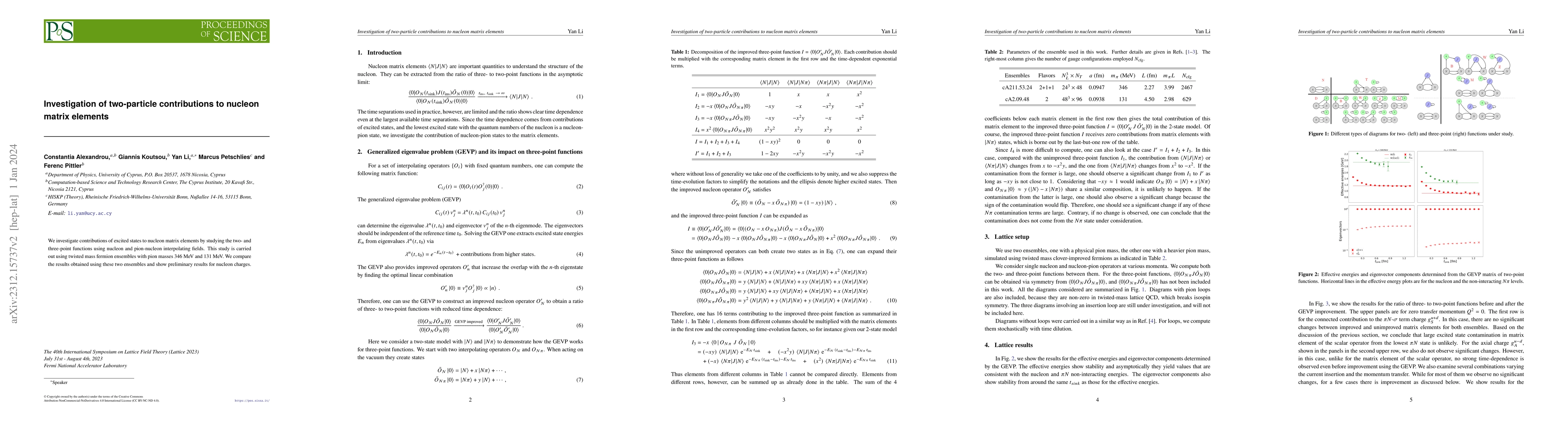 Thumbnail for Investigation of two-particle contributions to nucleon matrix elements