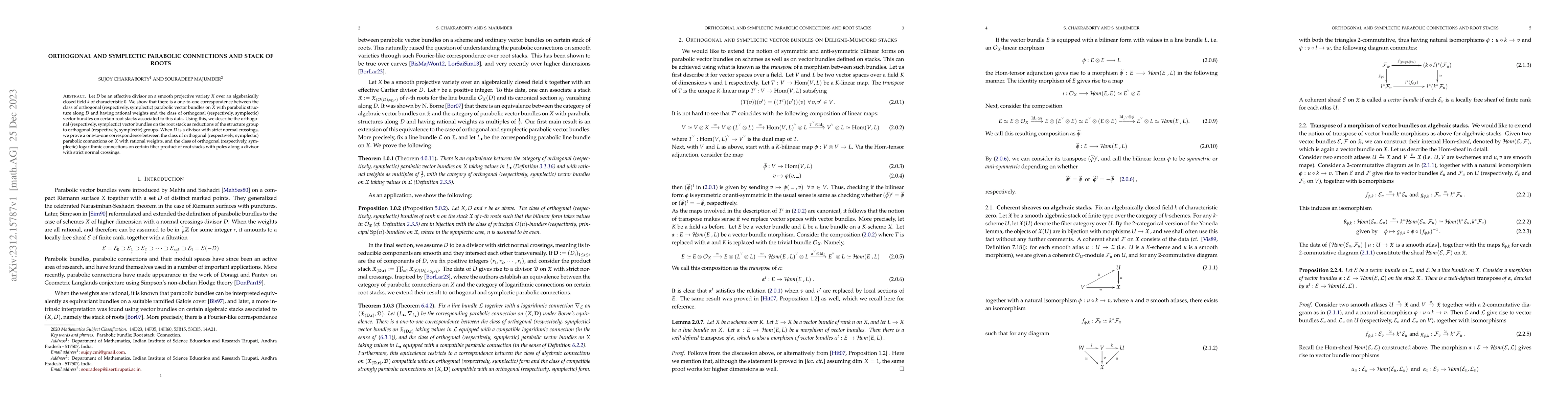 Thumbnail for Orthogonal and Symplectic Parabolic Connections and Stack of Roots