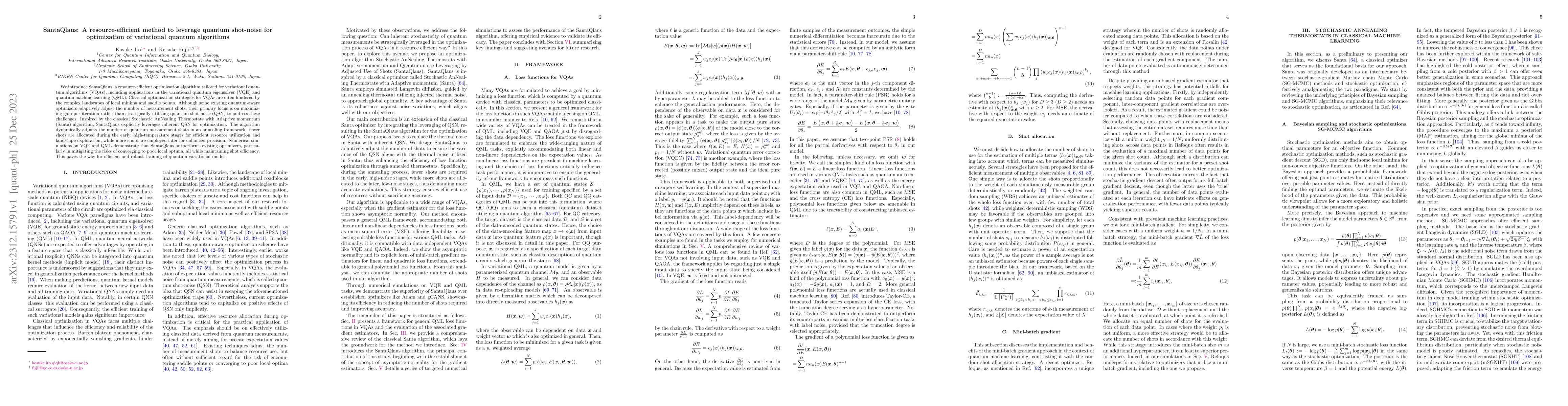 Thumbnail for SantaQlaus: A resource-efficient method to leverage quantum shot-noise
  for optimization of variational quantum algorithms