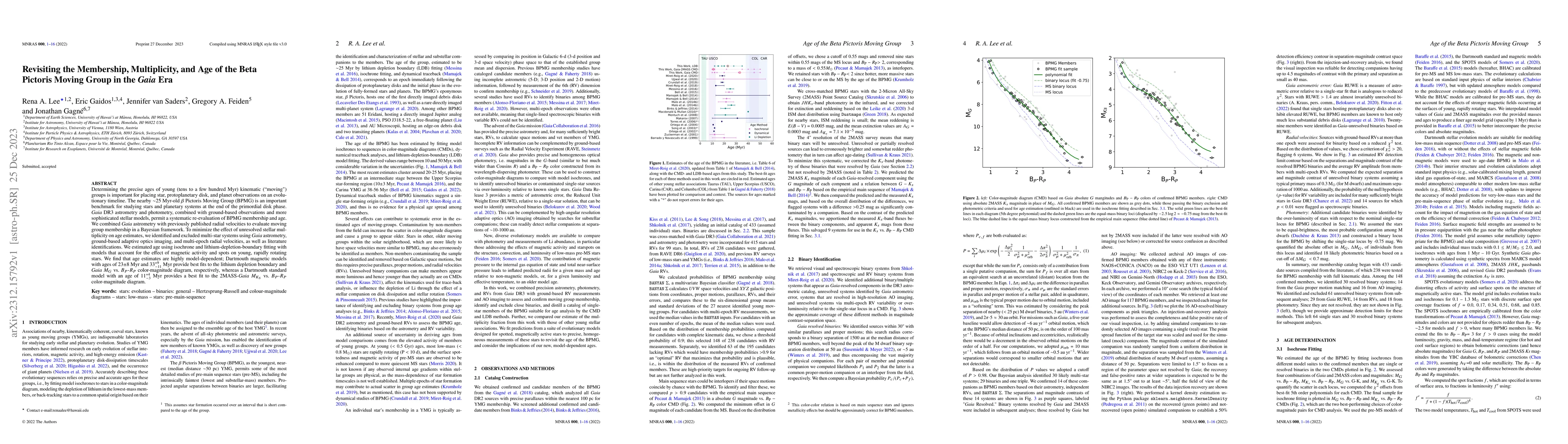 Thumbnail for Revisiting the Membership, Multiplicity, and Age of the Beta Pictoris
  Moving Group in the Gaia Era