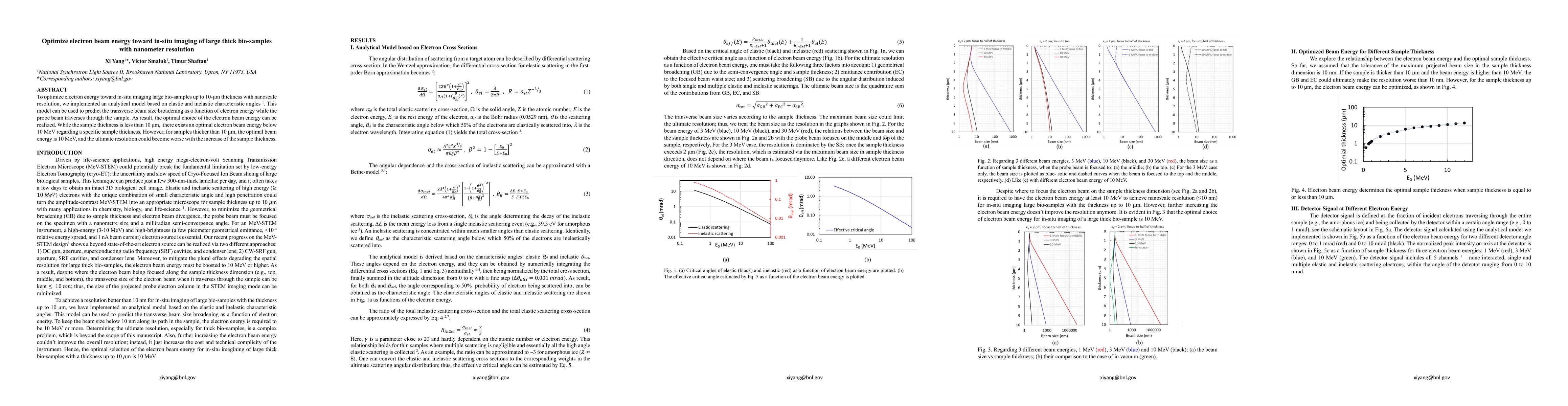 Thumbnail for Optimize electron beam energy toward in-situ imaging of large thick
  bio-samples with nanometer resolution